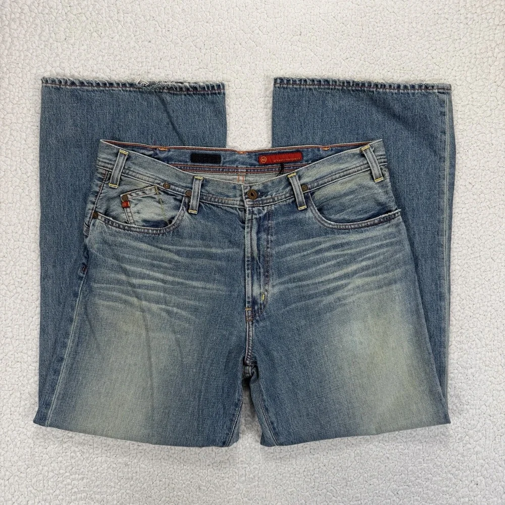 VTG AG The Trip Wide Leg Jeans Men's 36x30 USA Made Y2K Streetwear Grunge Skater